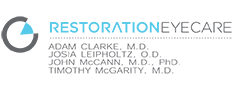 The Restoration Eye Care website footer logo