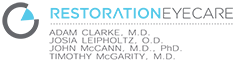 The Restoration Eye Care website scrolling logo